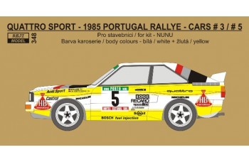 Decal – Audi Quattro Sport - 1985 Rallye Portugal - #3 Blomqvist / #5 Röhrl